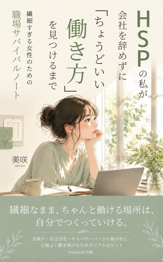 HSPの私が会社を辞めずにちょうどいい働き方を見つけるまで — 書籍表紙デザイン