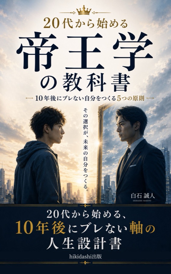 20代から始める帝王学の教科書 — 書籍表紙デザイン